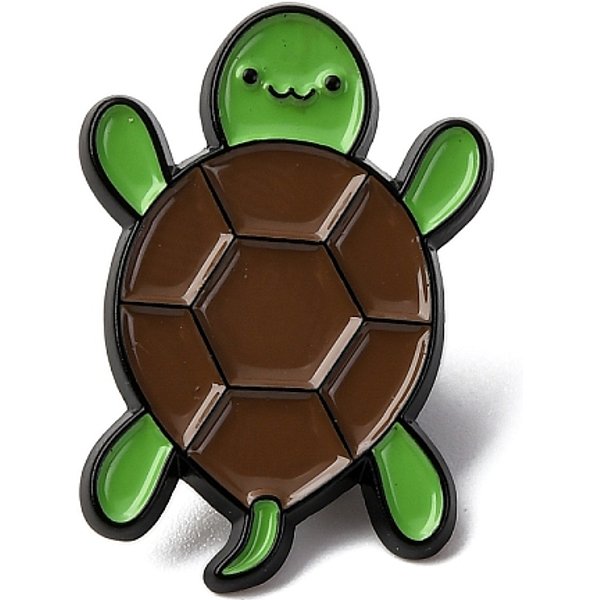 Enamel Pins, Alloy Lapel Pin Backs For Clothes, Turtle, 25.5X17.5Mm-image