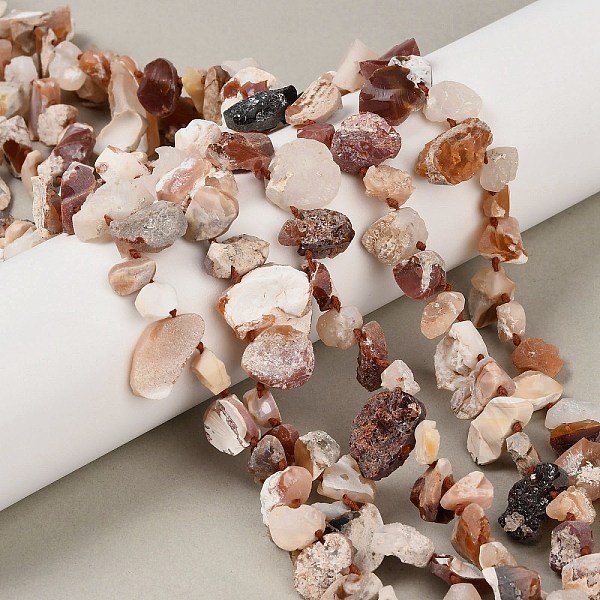 Raw Rough Natural Fire Opal Beads Strands, Nuggets, 9.5-17x9.5-17x3.5-12mm, Hole: 1mm, about 49-50pcs/strand, 16.14 inch(41cm)