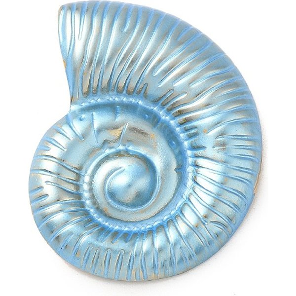 304 Stainless Steel Pendants, With Enamel, Golden, Shell Shape, 45X37X11Mm, Hole: 8Mm-image