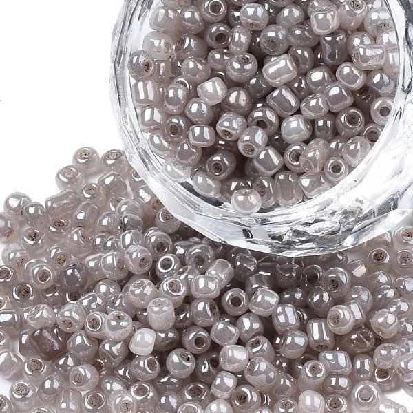 8/0 Perline Di Vetro, Ceylon, Tondo, Marrone Rosato, 3Mm, Foro: 1 Mm, Circa 10000Pcs/Libbra-image