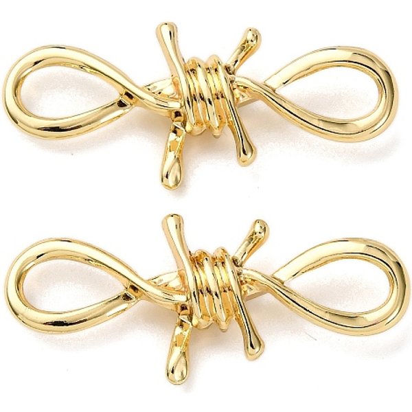 Alloy Pendants, Bowknot, Rack Plating, Golden, 18.5X43X7.5Mm, Hole: 6X10.5Mm-image