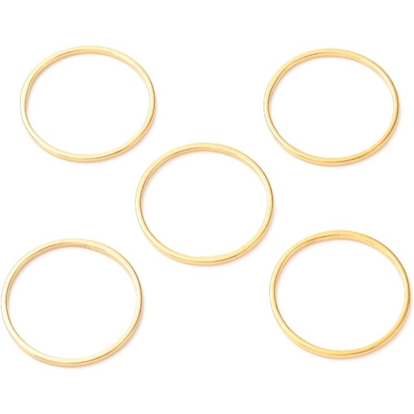 201 Anneaux De Liaison En Acier Inoxydable, Ronde, Or, 20X1Mm-image