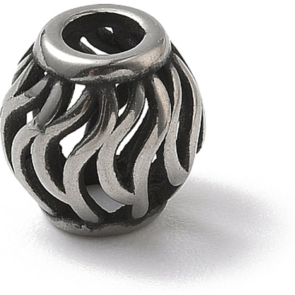 304 Edelstahl-EuropäIsche Perlen, GroßLoch Perlen, Rondell, Antik Silber Farbe, 10.5X10 Mm, Bohrung: 4 Mm-image