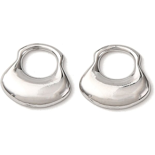 304 Stainless Steel Charms, Stainless Steel Color, Bag, 9x9.5x1.5mm, Hole: 4x4.5mm