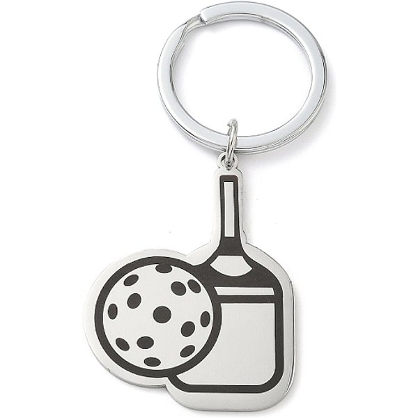 Porte-CléS Pagaie En Acier Inoxydable 201 Imprimé, Avec Des Anneaux CléS, Couleur Inoxydable, 75Mm-image