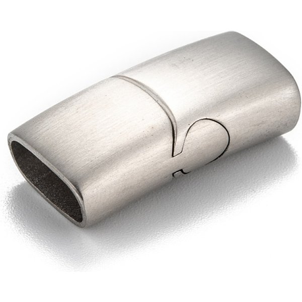 AnlaufgeschüTzte MagnetverschlüSse Aus Chirurgischem Edelstahl 316 Mit Eingeklebten Enden, Matt, Rechteck, Edelstahl Farbe, 24.5X12X7 Mm, Bohrung: 5X10 Mm-image