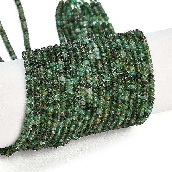 Fili Di Perline Fuchsite Naturali, Sfaccettato, Rondelle, 3X2-2.5Mm, Foro: 0.7 Mm, Circa 167-209Pcs/Filo, 15.20-15.35 Pollice (38.6-39 Cm)-image