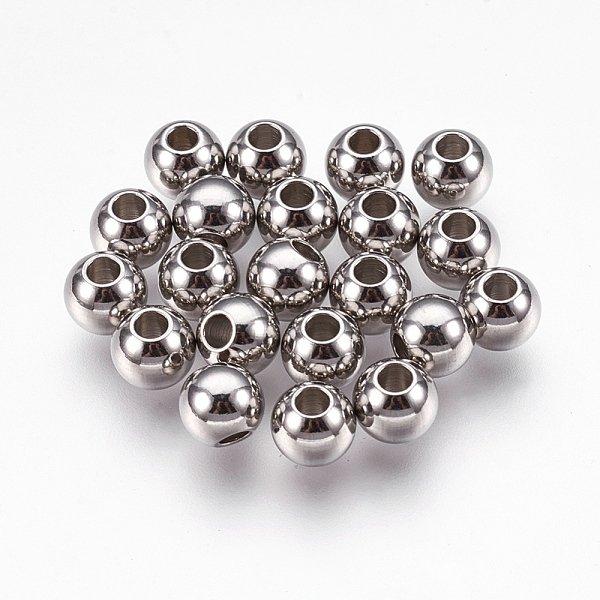 Tarnish Resistant 316 Stainless Steel Spacer Beads, Rondelle, Stainless Steel Color, 8X7Mm, Hole: 2.5Mm-image
