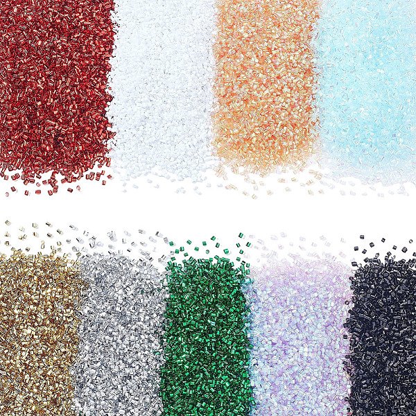 9 Juego De Cuentas De Tubo De PláStico De 9 Colores, Tubo, Color Mezclado, 3X2Mm, 20 G / Sistema-image