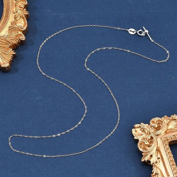 925 Sterling Silver Cable Chain Adjustable Slider Necklaces For Women, With 925 Stamp, Silver, 17.72 Inch(45Cm)-image