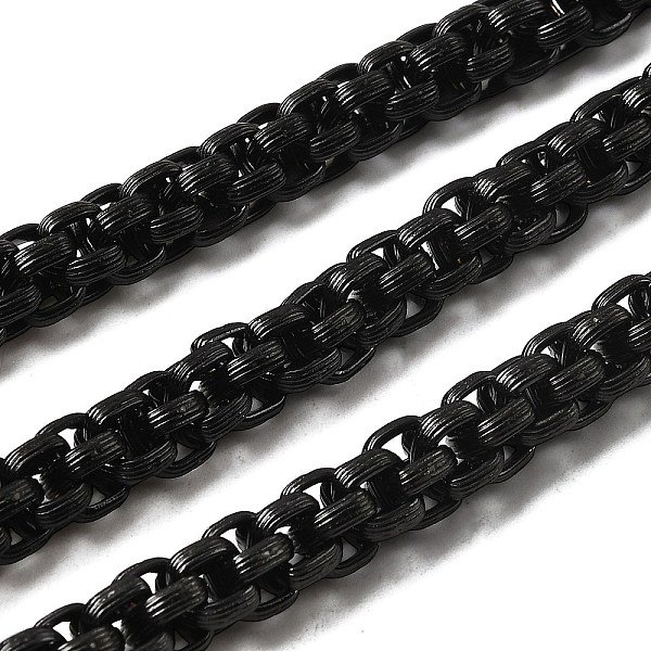 Gliederketten Aus Edelstahl 304, UngeschweißTe, Pvd-Vakuumbeschichtung, Schwarz, 7.5 Mm-image