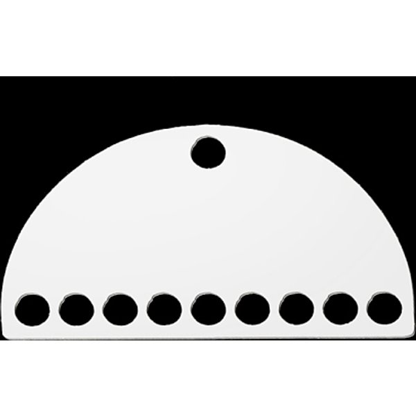 Maillons De Composants De Lustre En Acier Inoxydable 201 RéSistant Au Ternissement, Coupe Au Laser, Demi-Rond, Couleur Inoxydable, 11X20X1Mm, Trou: 1.6Mm-image