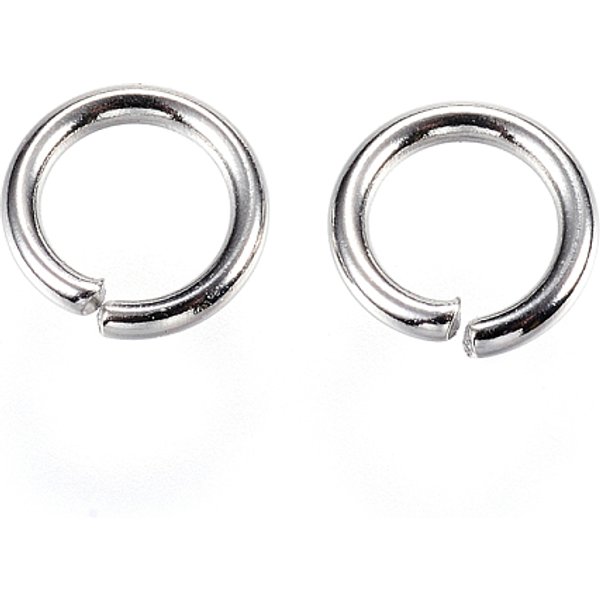 Non-Tarnish 304 Stainless Steel Jump Rings, Open Jump Rings, Stainless Steel Color, 9X1.5Mm, Inner Diameter: 6Mm, 15 Gauge-image