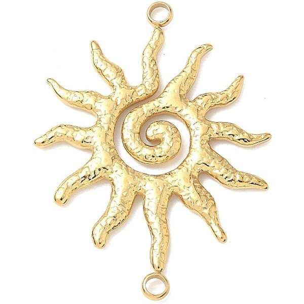 304 Stainless Steel Connector Charms, Sun Links, Ion Plating(Ip), Golden, 43.5X33X2.5Mm, Hole: 2.8Mm-image