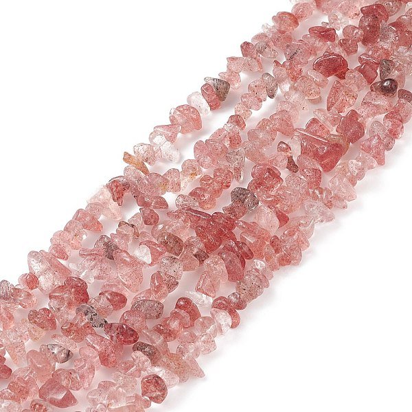 Natural Strawberry Quartz Chip Bead Strands, 5-8X5-8Mm, Hole: 1Mm, About 31.5 Inch-image