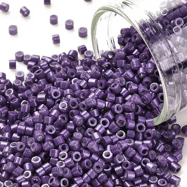 Cylinder Seed Beads, Opaque Colours Luster, Uniform Size, Indigo, 2X1.5Mm, Hole: 0.8Mm, About 888Pcs/10G-image