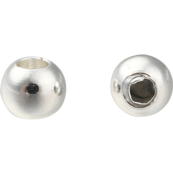 Gestellplattierung Messing Runde Abstandsperlen, Cadmiumfrei Und Bleifrei, Silberfarben Plattiert, 3 Mm, Bohrung: 1 Mm-image