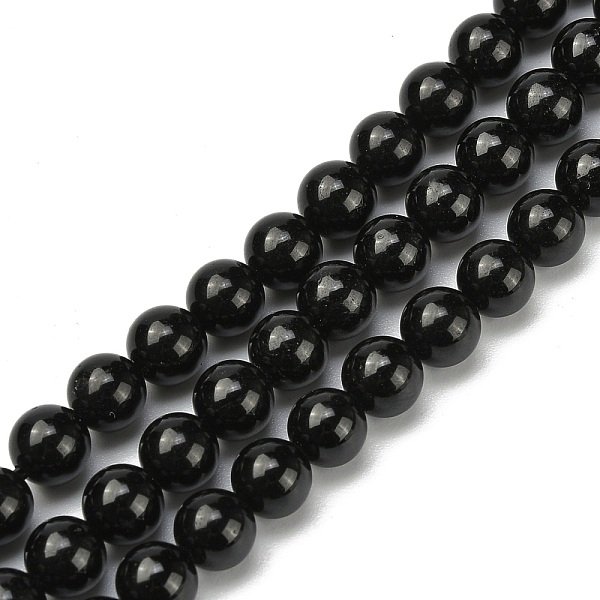 Grade A Natural Tourmaline Round Bead Strands, 6Mm, Hole: 1Mm, About 65Pcs/Strand, 15.5 Inch-image