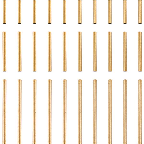 60 pz 3 perline tubolari in acciaio inossidabile 304, oro, 10-25x1.5mm, Foro: 1 mm, 20pcs / style