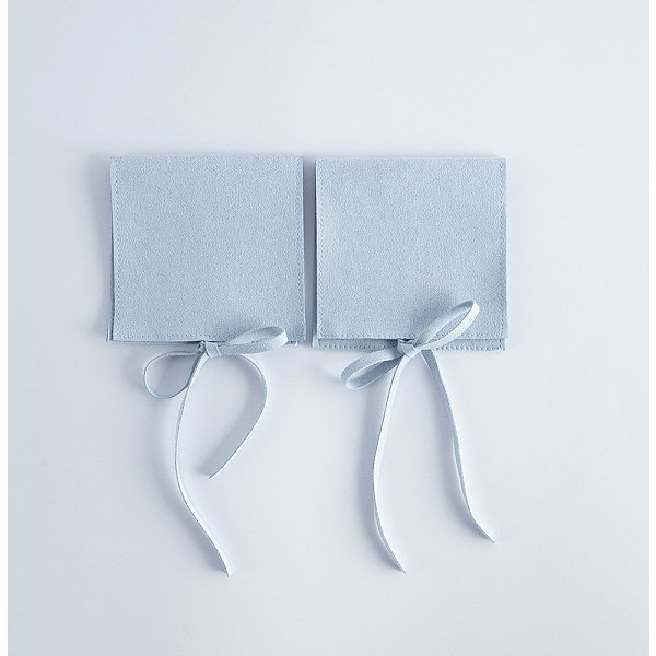 Microfiber Jewelry Storage Gift Pouches, Envelope Bags with Flap Cover, for Jewelry, Watch Packaging, Square, Light Steel Blue, 9x9cm