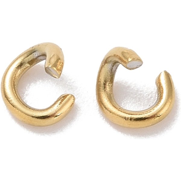 Anneaux De Jonction Ouverts En Acier Inoxydable 304 Avec Placage Ionique (Ip), VéRitable 18K Plaqué Or, 21 Jauge, 3.5X0.7Mm, DiamèTre IntéRieur: 2.1 Mm-image