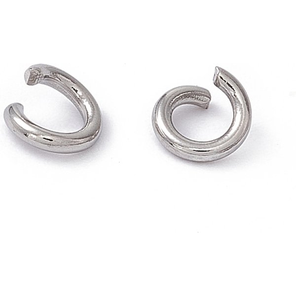 Anelli Di Congiunzione In Acciaio Inossidabile 304 Anti-Ossidazione, Anelli Di Salto Aperti, Acciaio Inossidabile, 18 Gauge, 5X1Mm, Diametro Interno: 3Mm-image