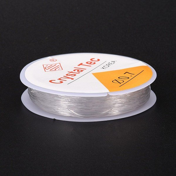 Round Crystal Elastic Stretch Thread, For Bracelets Gemstone Jewelry Making Beading Craft, Clear, 0.7Mm, About 8.7 Yards(8M)/Roll-image