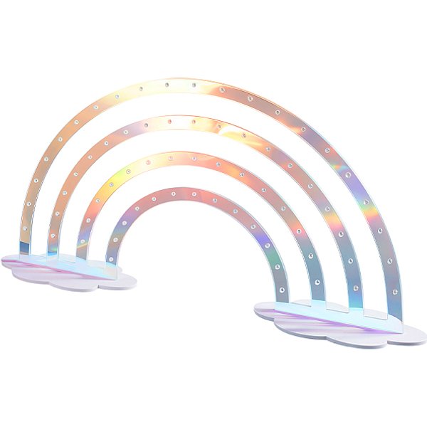 Acrylic Rainbow Cloud Earrings Display Stand, Colorful, Finished Product: 5.9X32.3X15.3Cm-image