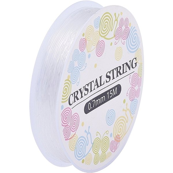 Elastic Crystal Thread, Jewelry Beading Cords, For Stretch Bracelet Making, Clear, 0.7Mm, About 15M/Roll-image