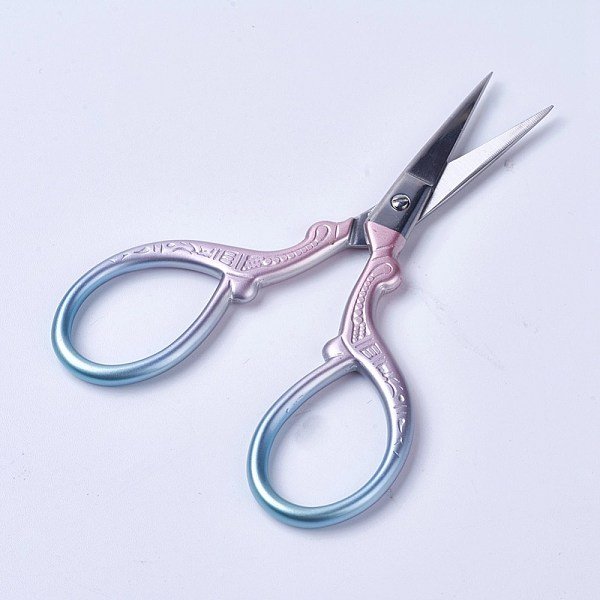 Stainless Steel Scissors, Embroidery Scissors, Sewing Scissors, Pink, 9.4X4.75X0.5Cm-image