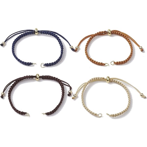 4 Bracciale Con Cursore In Cordoncino Di Nylon Intrecciato In 4 Colori, Bello Per Fare Gioielli Fai Da Te, Colore Misto, 9-1/2 Pollice (24.2 Cm), 1Pc / Color-image