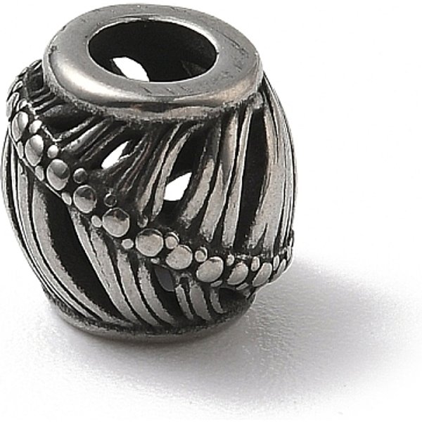 304 Edelstahl-EuropäIsche Perlen, GroßLoch Perlen, Rondell, Antik Silber Farbe, 10.5X9.5 Mm, Bohrung: 4.5 Mm-image