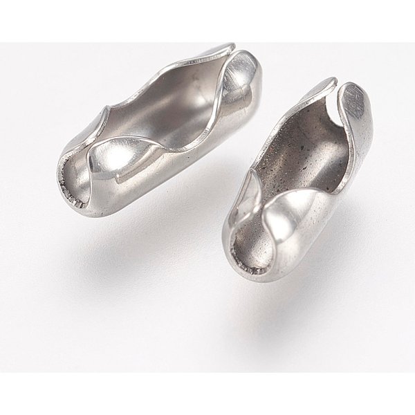 Non-Tarnish 304 Stainless Steel Ball Chain Connectors, Stainless Steel Color, 13x6mm, Fit for 4mm ball chain.