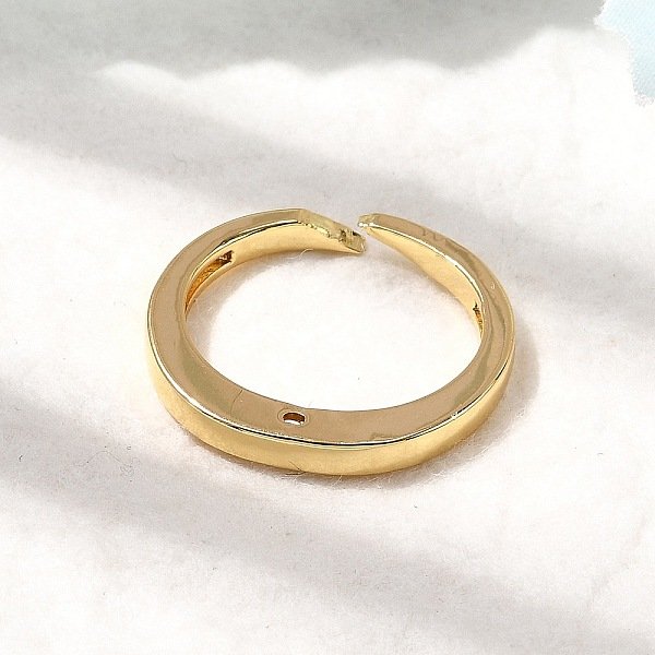 Fingerringe Aus Messing, Gestell, Langlebig Plattiert, Cadmiumfrei Und Bleifrei, Echtes 18K Vergoldet, 2.5 Mm-image
