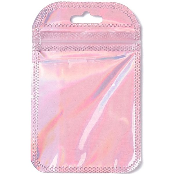 Pp Zip Lock Bags, Resealable Bags, Self Seal Bag, Rectangle, Pink, 11X7X0.2Cm, About 50Pcs/Bag-image