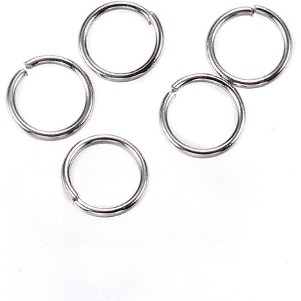 Tarnish Resistant 304 Stainless Steel Jump Rings, Open Jump Rings, Stainless Steel Color, 5X0.6Mm, 22 Gauge, Inner Diameter: 3.8Mm-image