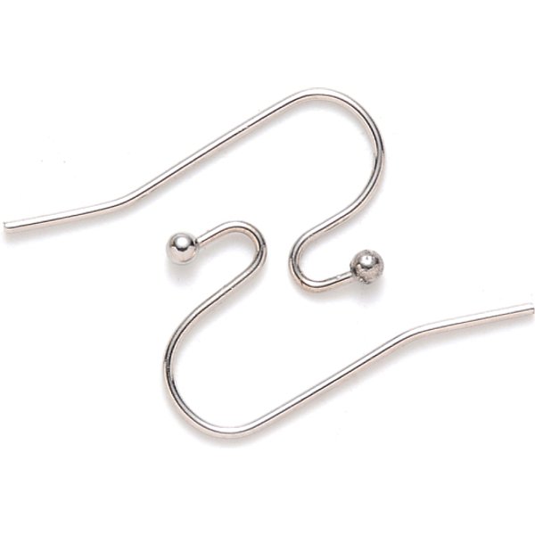 Non-Tarnish 304 Stainless Steel Earring Hooks, Ear Wire, Stainless Steel Color, 11X21Mm, 21 Gauge, Pin: 0.7Mm-image