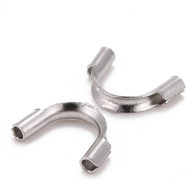 Tarnish Resistant 316 Stainless Steel Wire Guardian And Protectors, Long-Lasting Plated, Stainless Steel Color, 4.5X7.5X1.5Mm, Hole: 0.6Mm-image