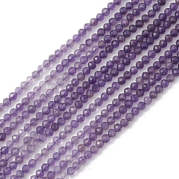 Fili Di Perline, Sfaccettato, Tondo, 3-3.5Mm, Foro: 0.6 Mm, Circa 119Pcs/Filo, 15.28'' (38.8 Cm)-image