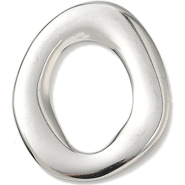 Anneaux De Liaison En Acier Inoxydable 304, Bague Ovale IrréGulièRe, Anti-Ternissement, Couleur Inoxydable, 37X30.5X2Mm, DiamèTre IntéRieur: 23X16 Mm-image