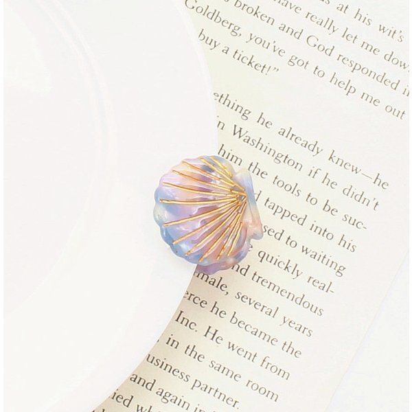 Pinces à Cheveux En Forme De Coquille En AcéTate De Cellulose (RéSine), Petite Pince à Cheveux éCaille De Tortue Pour Filles Femmes, ColoréEs, 23.5X26X19Mm-image