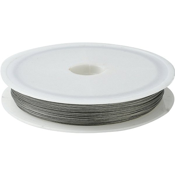 Tiger Tail Wire, Nylon-Coated Stainless Steel, Silver, 0.38Mm, 60M/Roll, 10Rolls/Set-image