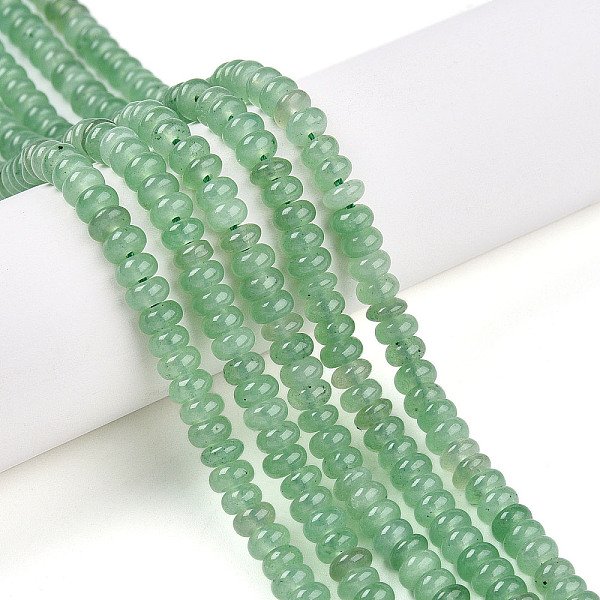 Dyed Natural White Jade Beads Strands, Rondelle, Dark Sea Green, 4.5X2.5-3Mm, Hole: 0.8Mm, About 142-148Pcs/Strand, 14.57-14.96''(37-38Cm)-image