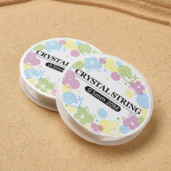 Round Elastic Crystal Thread, Stretchy String Bead Cord, For Beaded Jewelry Making, Clear, 0.5Mm, About 21.87 Yards(20M)/Roll-image