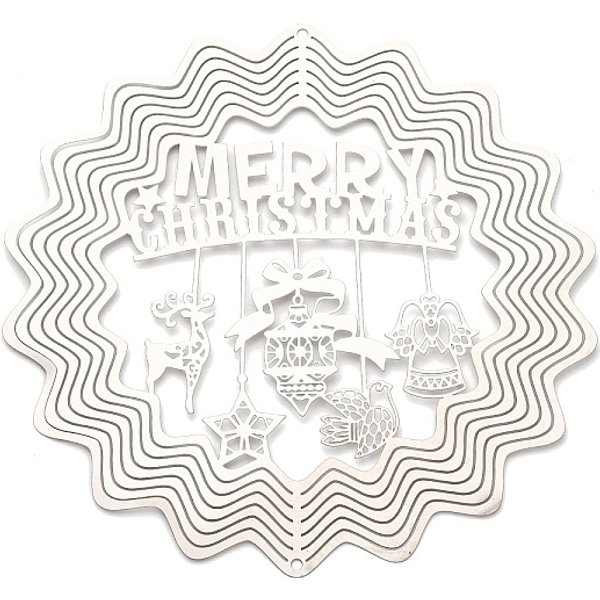 Word Merry Christmas 201 Stainless Steel Connector Charms/Links, Etched Metal Embellishments, Word, 147x0.3mm, Hole: 2.8mm