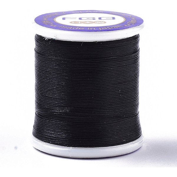 Nylon 66 Coated Beading Threads For Seed Beads, Black, 0.1Mm, About 54.68 Yards(50M)/Roll-image