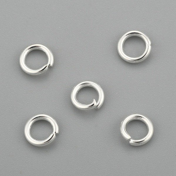 304 Stainless Steel Jump Rings, Open Jump Rings, Silver, 18 Gauge, 5X1Mm, Inner Diameter: 3Mm-image