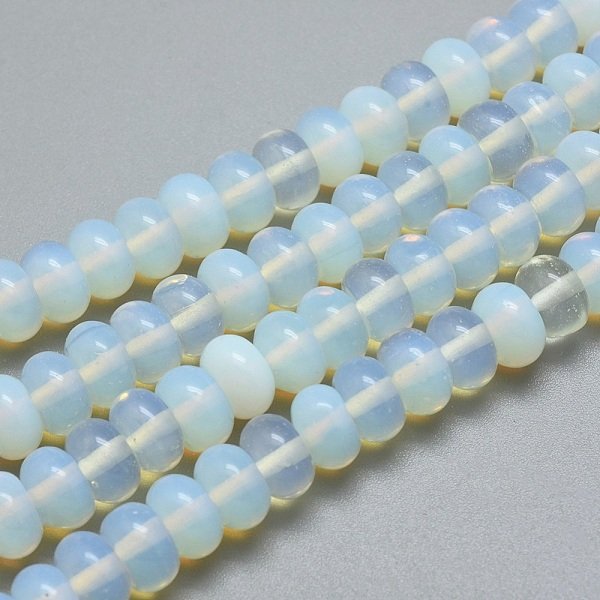 Opalite Beads Strands, Rondelle, 8X4-5Mm, Hole: 1Mm, About 80Pcs/Strand, 14.5-15 Inch-image