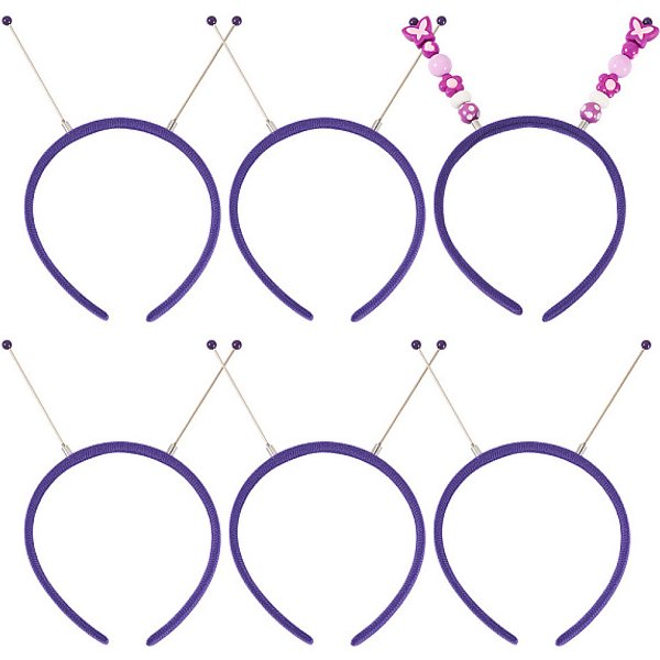 HaarbäNder Aus Stoff Und Kunststoff, Haarschmuck FüR Frauen MäDchen, Indigo, 210X120X14 Mm, Innendurchmesser: 105 Mm-image