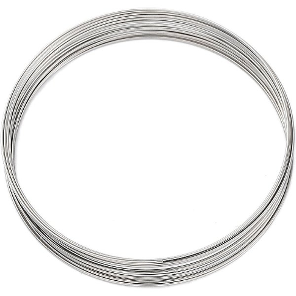 304 Stainless Steel Wire, Memory Beading Wire, Round, For Jewelry Making Bracelet Diy, Stainless Steel Color, 0.5Mm, About 9.19 Feet(2.8M)/Roll-image